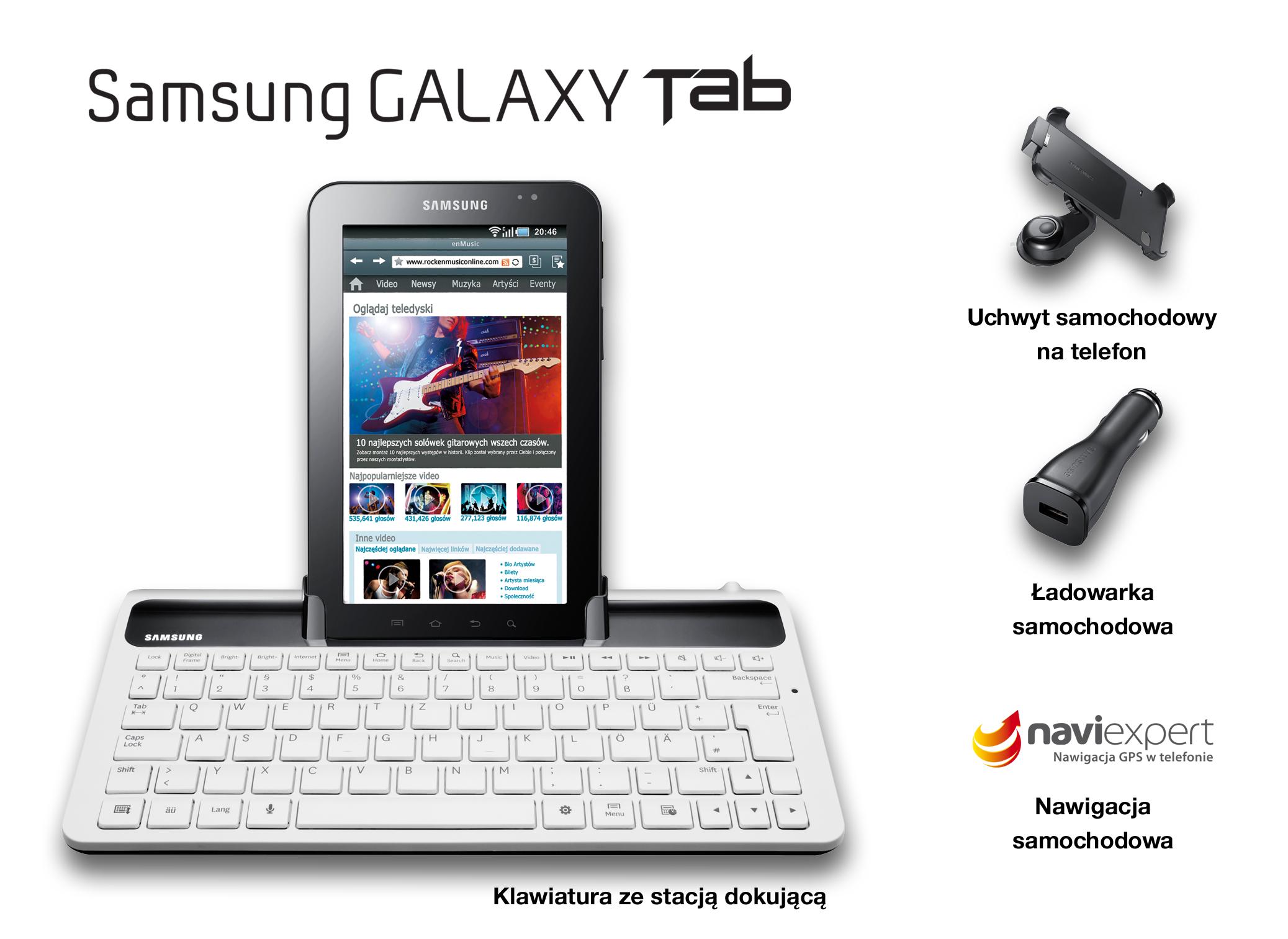 Samsung: tablet Galaxy z klawiaturą i akcesoriami